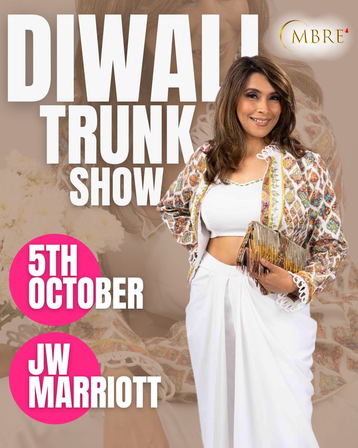 Diwali Trunk Show promotional graphic, 5th October, JW Marriott